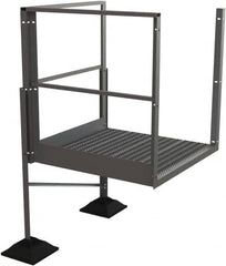 TRI-ARC - 30" 3 Step Turn Platform - Rooftop, 500 Lb Capacity, 30" Platform Height, 52-3/4" Base Width x 40" Base Depth, Serrated - Benchmark Tooling