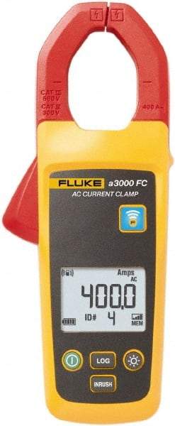 Fluke - FLK-A3000 FC, CAT III, Digital True RMS Wireless Clamp Meter with 1.3386" Clamp On Jaws - 400 AC Amps, Measures Current - Benchmark Tooling