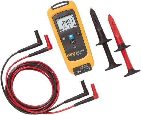 Fluke - 6 VDC to 1,000 VDC, Voltage Tester - LCD Display, +/-0.09 (up to 1,000 V), 0.15 (1,000 V)% Basic DC Accuracy, AA Power Supply - Benchmark Tooling