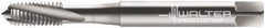 Walter-Prototyp - M10x1.50 Metric 3 Flute 6H Modified Bottoming Spiral Flute Tap - Cobalt, Bright Finish, 100mm OAL, Right Hand Flute, Right Hand Thread, Series 20410 - Exact Industrial Supply