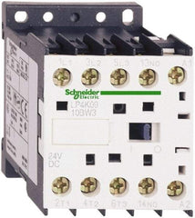 Schneider Electric - 3 Pole, 24 Coil VDC, 6 Amp at 440 VAC, Nonreversible IEC Contactor - BS 5424, CSA, IEC 60947, NF C 63-110, RoHS Compliant, UL Listed, VDE 0660 - Benchmark Tooling