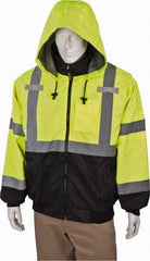 OccuNomix - Size M Cold Weather & High Visibility Jacket - High Visbility Yellow, Polyester, Zipper Closure - Benchmark Tooling