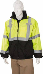 OccuNomix - Size 3XL Cold Weather & High Visibility Jacket - High Visbility Yellow, Polyester, Zipper Closure - Benchmark Tooling