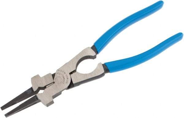 Channellock - 9" OAL, 69mm Jaw Length, Welding Pliers - Serrated Jaw, Plastisol Handles - Benchmark Tooling