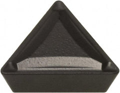 Hertel - TPMR222 P5 Grade HC1150T Carbide Turning Insert - Proprietary Finish, 60° Triangle, 1/4" Inscr Circle, 1/8" Thick, 1/32" Corner Radius - Benchmark Tooling