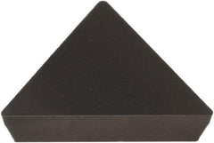 Hertel - TPU321 1 Grade HC1250T Carbide Turning Insert - Proprietary Finish, 60° Triangle, 3/8" Inscr Circle, 1/8" Thick, 1/64" Corner Radius - Benchmark Tooling