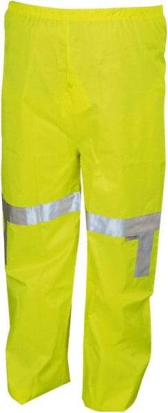 MCR Safety - Size XL, High Visibility Lime, Rain Pants - No Pockets - Benchmark Tooling