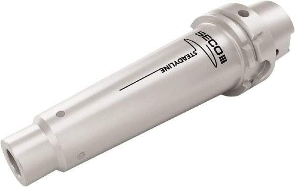 Seco - Combimaster 37mm HSK100A Taper Shank Milling Tip Insert Holder & Shank - 206mm Projection, 2.126" Neck Diam, M16 Neck Thread, 30mm Nose Diam, 285mm OAL, Steel Tool Holder - Benchmark Tooling