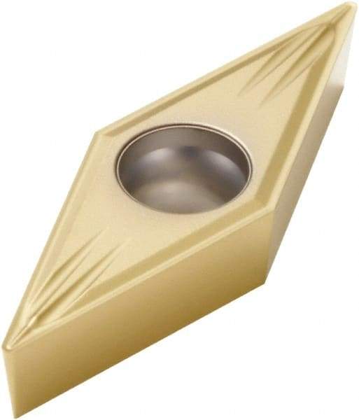 Seco - VBMT21.51 MF2 Grade CP500 Carbide Turning Insert - TiAlN/TiN Finish, 35° Diamond, 1/4" Inscr Circle, 3/32" Thick, 1/64" Corner Radius - Benchmark Tooling