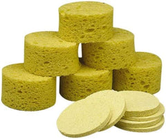 Ability One - 1-3/8" Long x 1" Wide x 1" Thick Scouring Sponge - Non-Abrasive, Tan - Benchmark Tooling