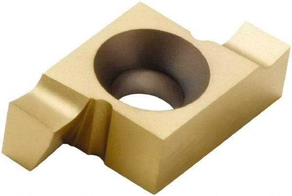 Seco - 2503015X4GK FG Grade CP500, 0.0845987" Cutting Width Carbide Grooving Insert - 6mm Max Depth of Cut, Right Hand, 0.15mm Corner Radius, TiAlN/TiN Finish - Benchmark Tooling