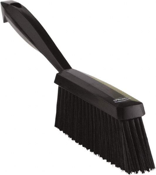 Vikan - 14" OAL, Polyester Staple Set Bench Brush - 2" Bristle Length, 6-3/8" Long Head, Black - Benchmark Tooling