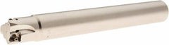 Seco - 1" Cut Diam, 8mm Max Depth of Cut, 1" Shank Diam, 7.87" OAL, Indexable Square Shoulder End Mill - LOEX Inserts, Cylindrical Shank, 90° Lead Angle, Through Coolant, Series Square T4-08 - Benchmark Tooling