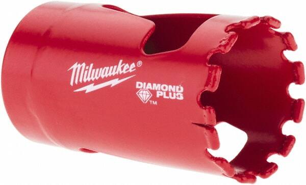 Milwaukee Tool - 1-1/8" Diam, 1-1/2" Cutting Depth, Hole Saw - Diamond Grit Saw, Continuous Edge - Benchmark Tooling