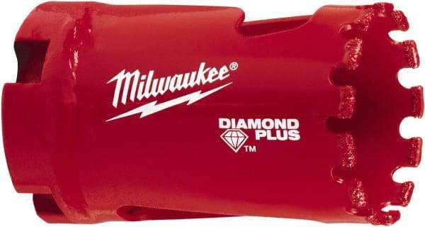 Milwaukee Tool - 1-1/4" Diam, 1-1/2" Cutting Depth, Hole Saw - Diamond Grit Saw, Continuous Edge - Benchmark Tooling