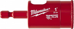 Milwaukee Tool - 1" Diam, 1-1/2" Cutting Depth, Hole Saw - Diamond Grit Saw, Continuous Edge - Benchmark Tooling