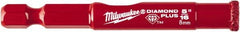 Milwaukee Tool - 5/16" Diam, 1-1/2" Cutting Depth, Hole Saw - Diamond Grit Saw, Continuous Edge - Benchmark Tooling