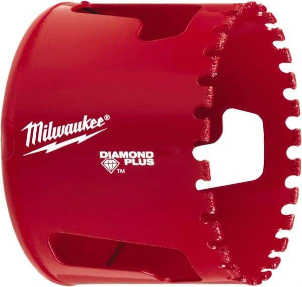 Milwaukee Tool - 2-1/2" Diam, 1-1/2" Cutting Depth, Hole Saw - Diamond Grit Saw, Continuous Edge - Benchmark Tooling