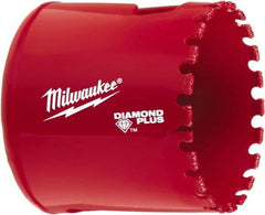 Milwaukee Tool - 2" Diam, 1-1/2" Cutting Depth, Hole Saw - Diamond Grit Saw, Continuous Edge - Benchmark Tooling