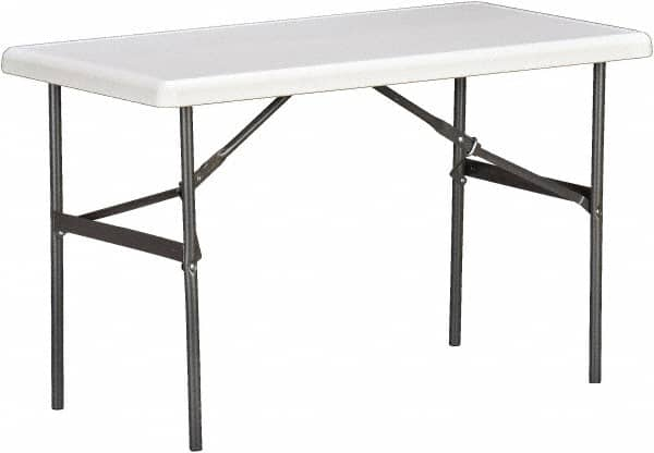 Ability One - 24" Long x 48" Wide x 29" High, Rectangular Folding Table - Platinum - Benchmark Tooling