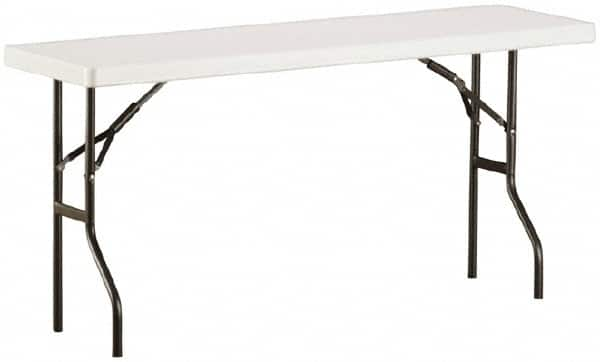 Ability One - 60" Long x 18" Wide x 29" High, Rectangular Folding Table - Platinum - Benchmark Tooling