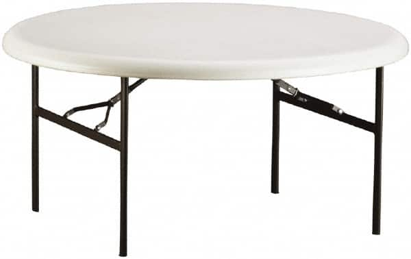 Ability One - 60" Wide x 29" High x 60" Diam, Round Folding Table - Platinum - Benchmark Tooling