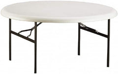 Ability One - 60" Wide x 29" High x 60" Diam, Round Folding Table - Platinum - Benchmark Tooling