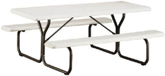 Ability One - 72" Long x 30" Wide x 29" High, Rectangular Folding Table with Fixed Legs - Platinum - Benchmark Tooling