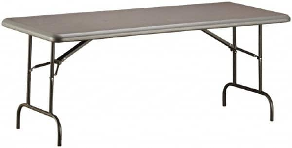 Ability One - 72" Long x 30" Wide x 29" High, Rectangular Folding Table - Charcoal - Benchmark Tooling