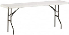 Ability One - 72" Long x 18" Wide x 29" High, Rectangular Folding Table - Platinum - Benchmark Tooling