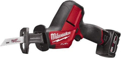 Milwaukee Tool - 12V, 0 to 3,000 SPM, Cordless Reciprocating Saw - 5/8" Stroke Length, 12" Saw Length, 1 Lithium-Ion Battery Included - Benchmark Tooling