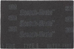3M - Ultra Fine Grade, Silicon Carbide Hand Pad - Gray, 6" Wide x 9" Long, Nonwoven - Benchmark Tooling