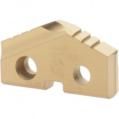 Allied Machine and Engineering - 28.5mm Diam x 3/16" Thick, Seat Code 2, 132° Included Angle Spade Drill Insert - TiN Coated, Cobalt, Grade Super Cobalt, Series T-A - Benchmark Tooling