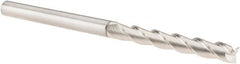 SGS - 1/4", 1-3/4" LOC, 1/4" Shank Diam, 4" OAL, 3 Flute, Solid Carbide Square End Mill - Single End, TiB2 Finish, Spiral Flute, 38° Helix, Centercutting, Right Hand Cut, Right Hand Flute, Series 43 - Benchmark Tooling