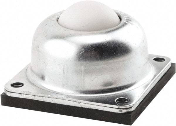 Hudson Bearing - 1-1/2 Inch Diameter, Round, Nylon Ball Transfer - 2.5625 Inch Mount Height, 250 Lb. Capacity - Benchmark Tooling