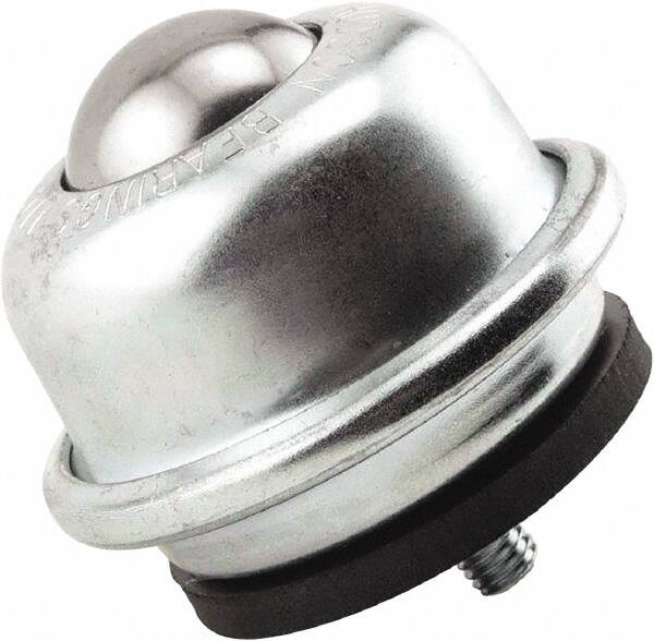 Hudson Bearing - 1-1/2 Inch Diameter, Round, Stainless Steel Ball Transfer - 2.5625 Inch Mount Height, 250 Lb. Capacity - Benchmark Tooling