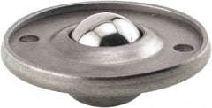 Hudson Bearing - 5/8 Inch Diameter, Round, Stainless Steel Ball Transfer - 1.6875 Inch Overall Diameter, 3/8 Inch Mount Height, 20 Lb. Capacity - Benchmark Tooling