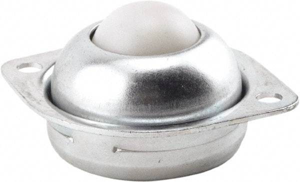 Hudson Bearing - 1 Inch Diameter, Round, Nylon Ball Transfer - 3/4 Inch Mount Height, 75 Lb. Capacity - Benchmark Tooling