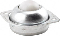 Hudson Bearing - 1 Inch Diameter, Round, Nylon Ball Transfer - 3/4 Inch Mount Height, 75 Lb. Capacity - Benchmark Tooling