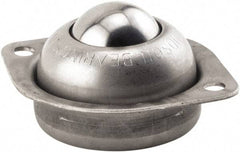 Hudson Bearing - 1 Inch Diameter, Round, Stainless Steel Ball Transfer - 3/4 Inch Mount Height, 75 Lb. Capacity - Benchmark Tooling