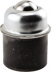 Hudson Bearing - 1-1/2 Inch Diameter, Round, Stainless Steel Ball Transfer - 3 Inch Overall Diameter, 1.8125 Inch Mount Height, 250 Lb. Capacity - Benchmark Tooling