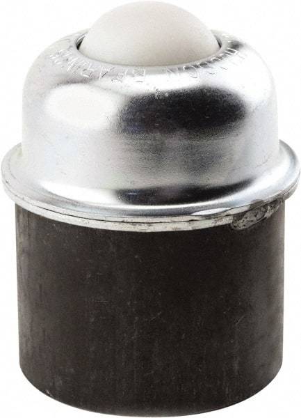 Hudson Bearing - 1-1/2 Inch Diameter, Round, Nylon Ball Transfer - 3 Inch Overall Diameter, 1.8125 Inch Mount Height, 250 Lb. Capacity - Benchmark Tooling