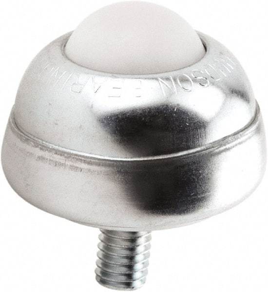 Hudson Bearing - 1 Inch Diameter, Round, Nylon Ball Transfer - 1-3/4 Inch Overall Diameter, 1-3/8 Inch Mount Height, 75 Lb. Capacity - Benchmark Tooling