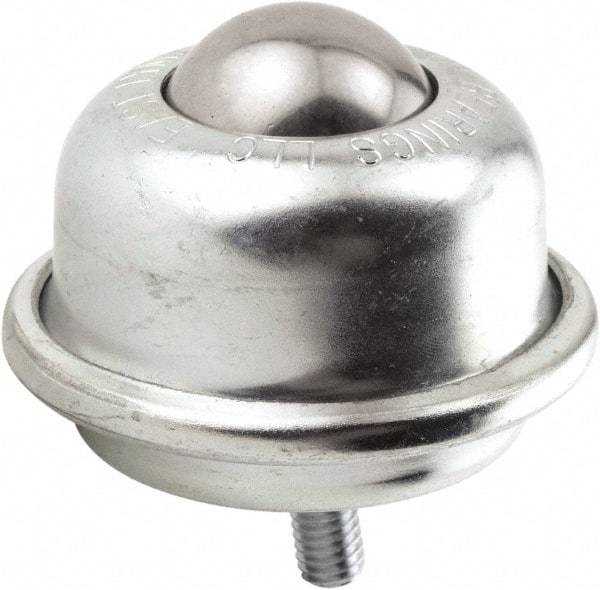 Hudson Bearing - 1-1/2 Inch Diameter, Round, Carbon Steel Ball Transfer - 3-1/4 Inch Overall Diameter, 2.3125 Inch Mount Height, 250 Lb. Capacity - Benchmark Tooling