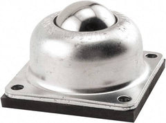 Hudson Bearing - 1-1/2 Inch Diameter, Round, Stainless Steel Ball Transfer - 2 Inch Mount Height, 250 Lb. Capacity - Benchmark Tooling