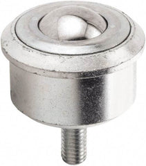 Hudson Bearing - 1.1875 Inch Diameter, Round, Stainless Steel Ball Transfer - 2 Inch Overall Diameter, 1.4375 Inch Mount Height, 750 Lb. Capacity - Benchmark Tooling