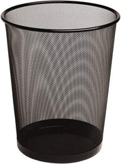 Rubbermaid - 2 Gal Black Round Trash Can - Metal, 14-3/16" High x 11.69" Long x 11.69" Wide - Benchmark Tooling