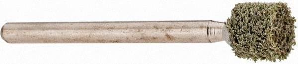 Rex Cut Product - 1/4" Head Diam x 1/4" Thickness, W160, Cylinder End, Aluminum Oxide Mounted Point - White, Fine Grade, 120 Grit, 75,330 RPM - Benchmark Tooling