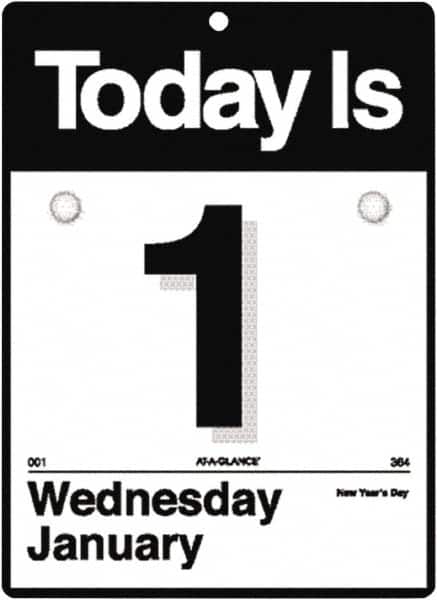 AT-A-GLANCE - 365 Sheet, 4-7/8 x 8", Wall Calendar - White - Benchmark Tooling