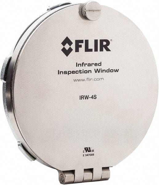 FLIR - 95mm (3.74\x94) Diam, Infrared Viewing Window - 2mm (0.08") Thickness, Use with Thermal Imagers - Benchmark Tooling